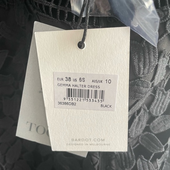 Bardot‎ Gemma Lace Halter Cocktail Dress Black 6 - Picture 11 of 11